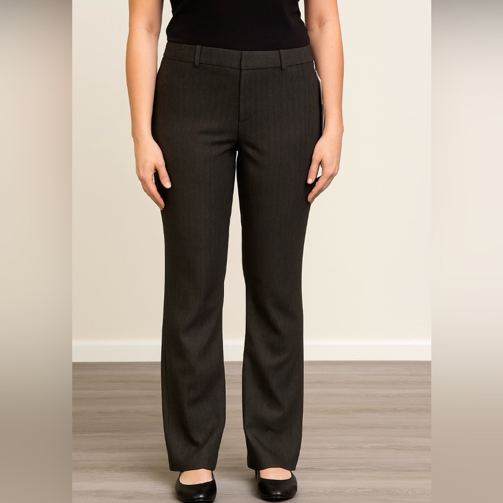 Kut from the Kloth Black Raymond Bootcut Herringbone Women’s Pants Size 14 NWT